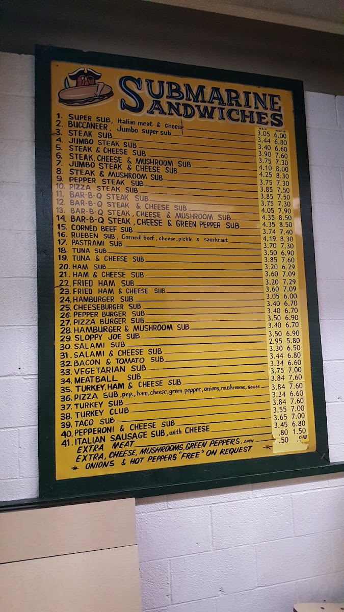 Menu Bionde's Super Sub & Pizza-10