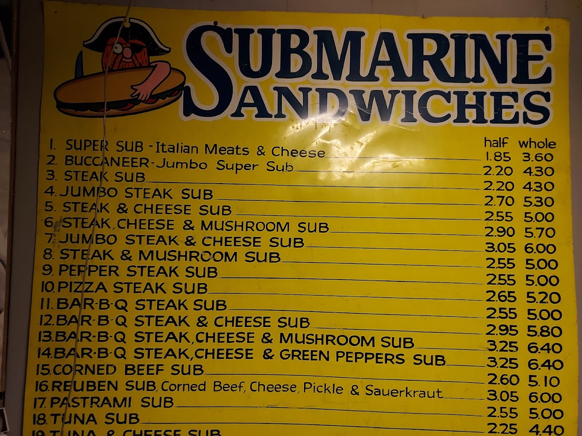 Menu Bionde's Super Sub & Pizza-4
