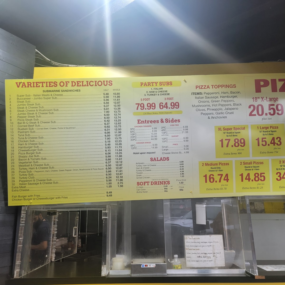 Menu Bionde's Super Sub & Pizza-5