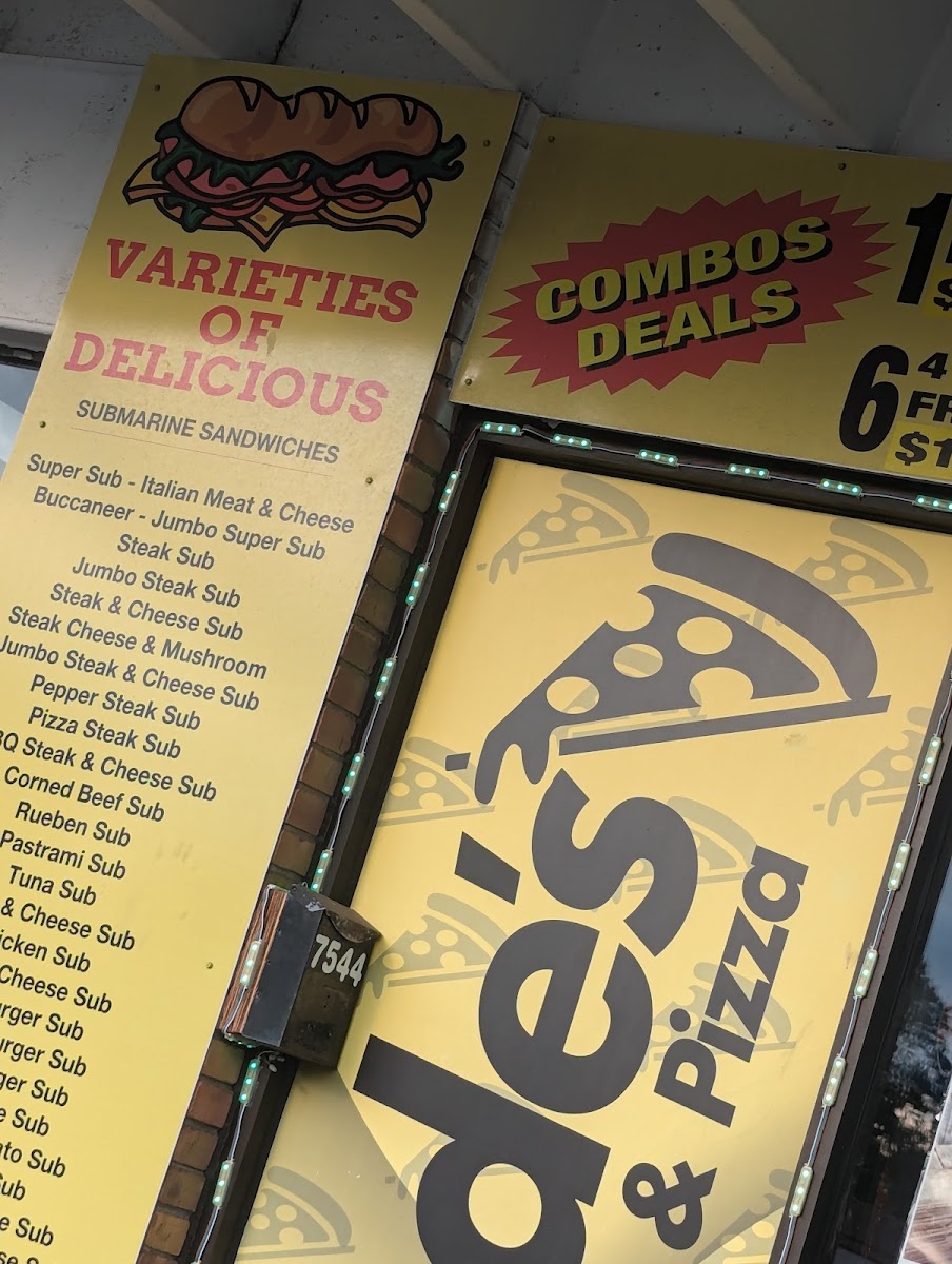 Menu Bionde's Super Sub & Pizza-6